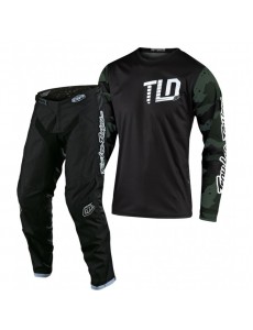 CONJUNTO TROY LEE DESIGNS 2021 GP CAMO - VERDE / PRETO 